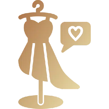 illustration d'une robe en doré